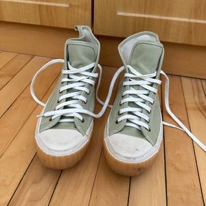 J. Crew Green High-Top Sneakers
